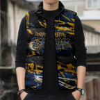 Personalized Parramatta Eels Sleeveless Puffer Jacket Graffiti Grunge Abstract Urban Street Style Design