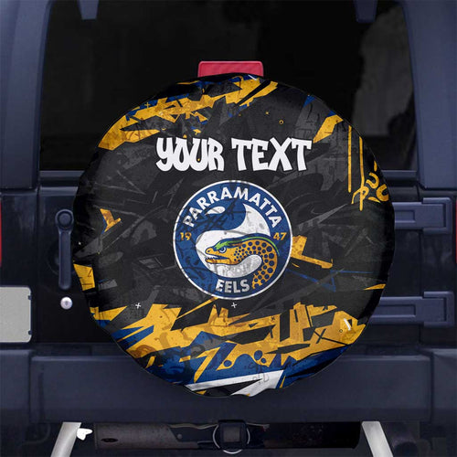 Personalized Parramatta Eels Spare Tire Cover Graffiti Grunge Abstract Urban Street Style Design