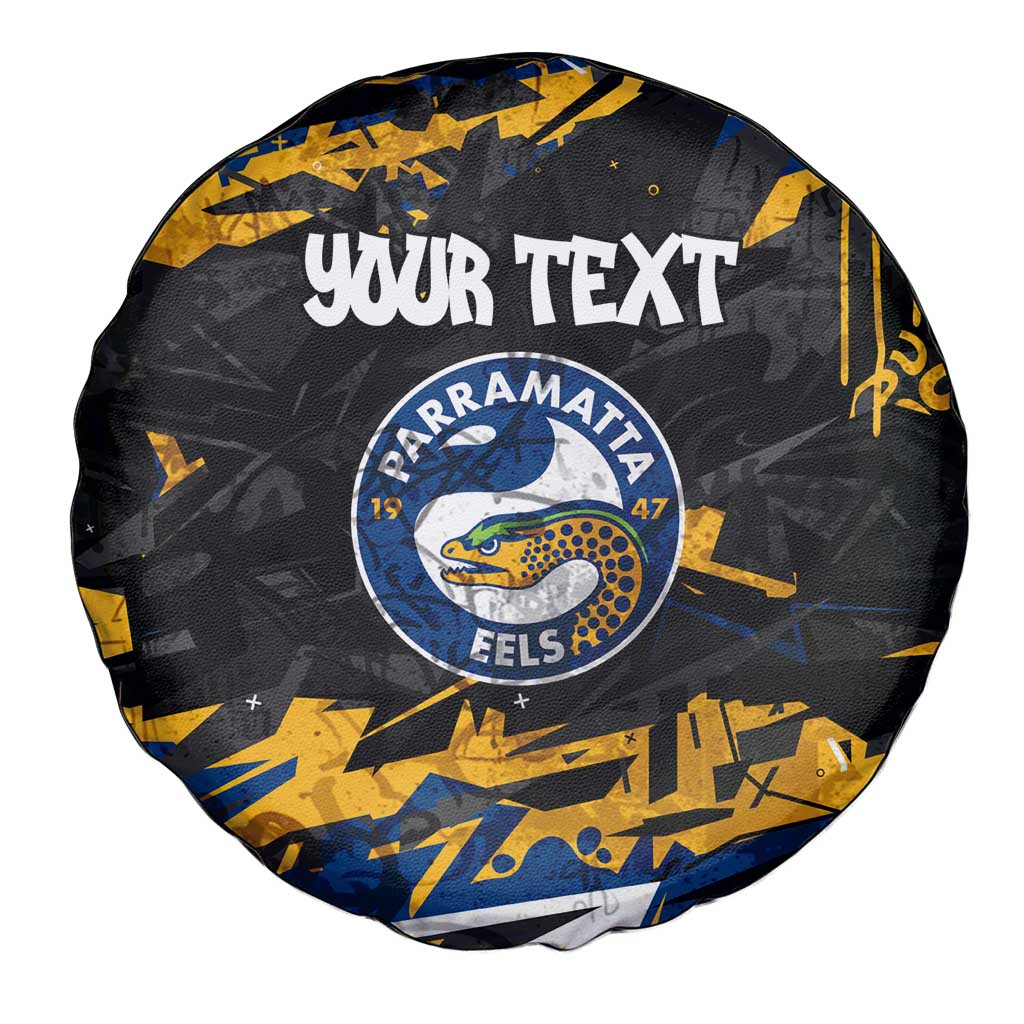 Personalized Parramatta Eels Spare Tire Cover Graffiti Grunge Abstract Urban Street Style Design