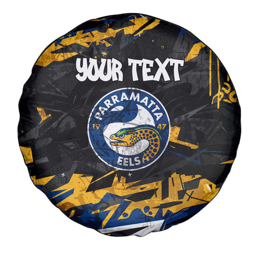 Personalized Parramatta Eels Spare Tire Cover Graffiti Grunge Abstract Urban Street Style Design