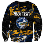 Personalized Parramatta Eels Sweatshirt Graffiti Grunge Abstract Urban Street Style Design
