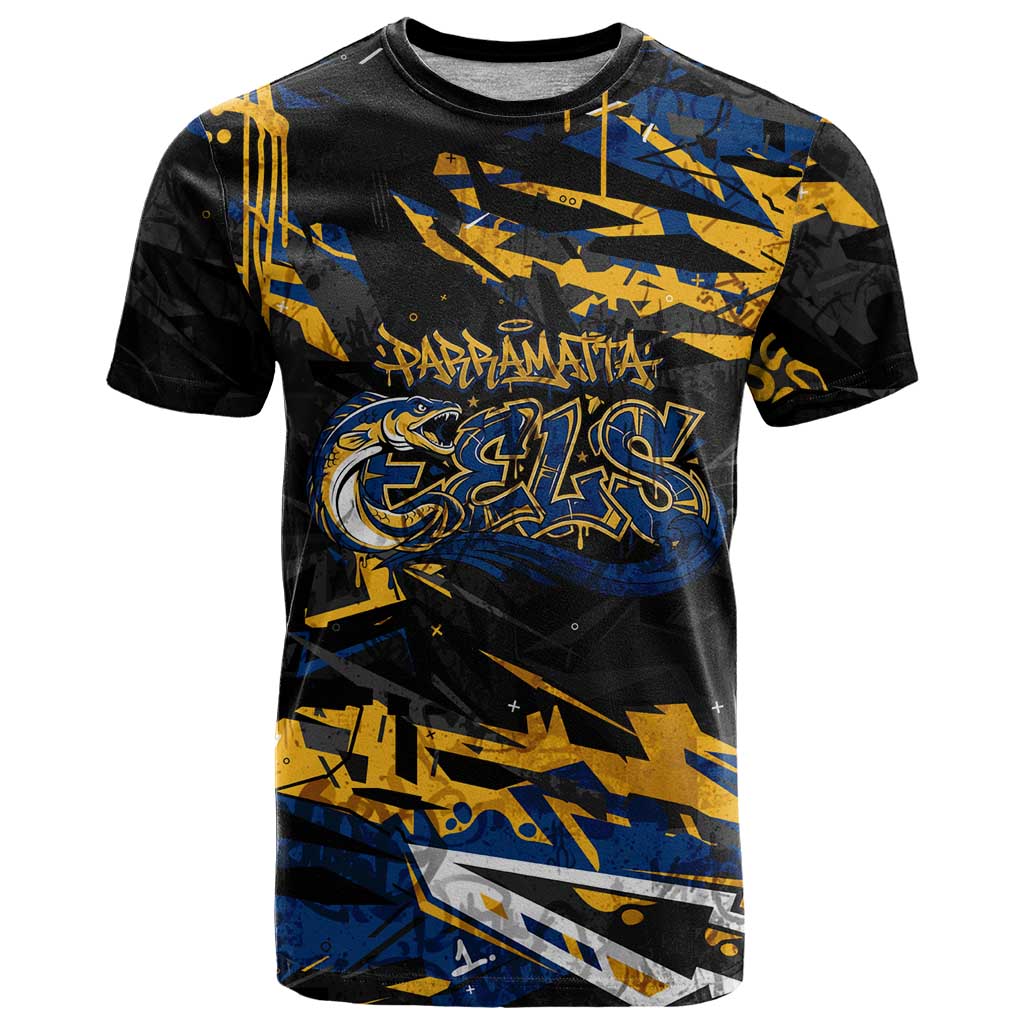 Personalized Parramatta Eels T Shirt Graffiti Grunge Abstract Urban Street Style Design
