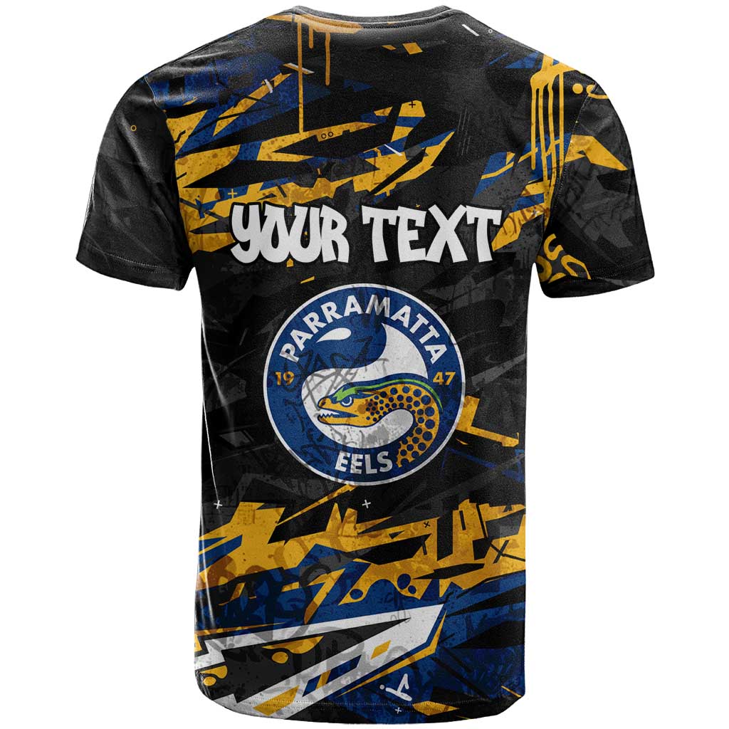 Personalized Parramatta Eels T Shirt Graffiti Grunge Abstract Urban Street Style Design