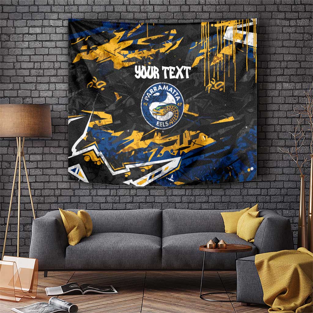 Personalized Parramatta Eels Tapestry Graffiti Grunge Abstract Urban Street Style Design