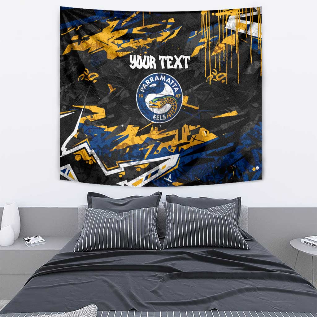 Personalized Parramatta Eels Tapestry Graffiti Grunge Abstract Urban Street Style Design