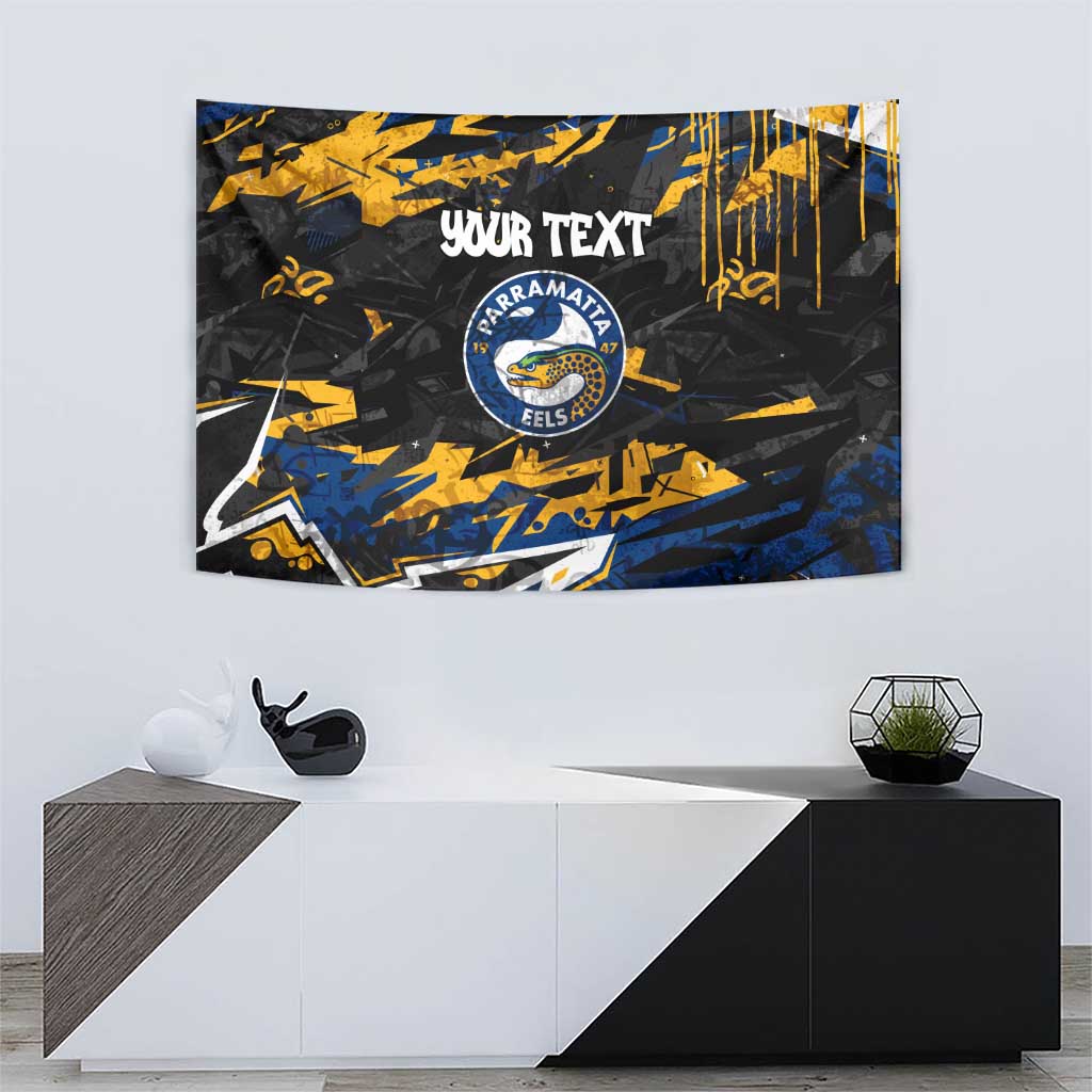 Personalized Parramatta Eels Tapestry Graffiti Grunge Abstract Urban Street Style Design
