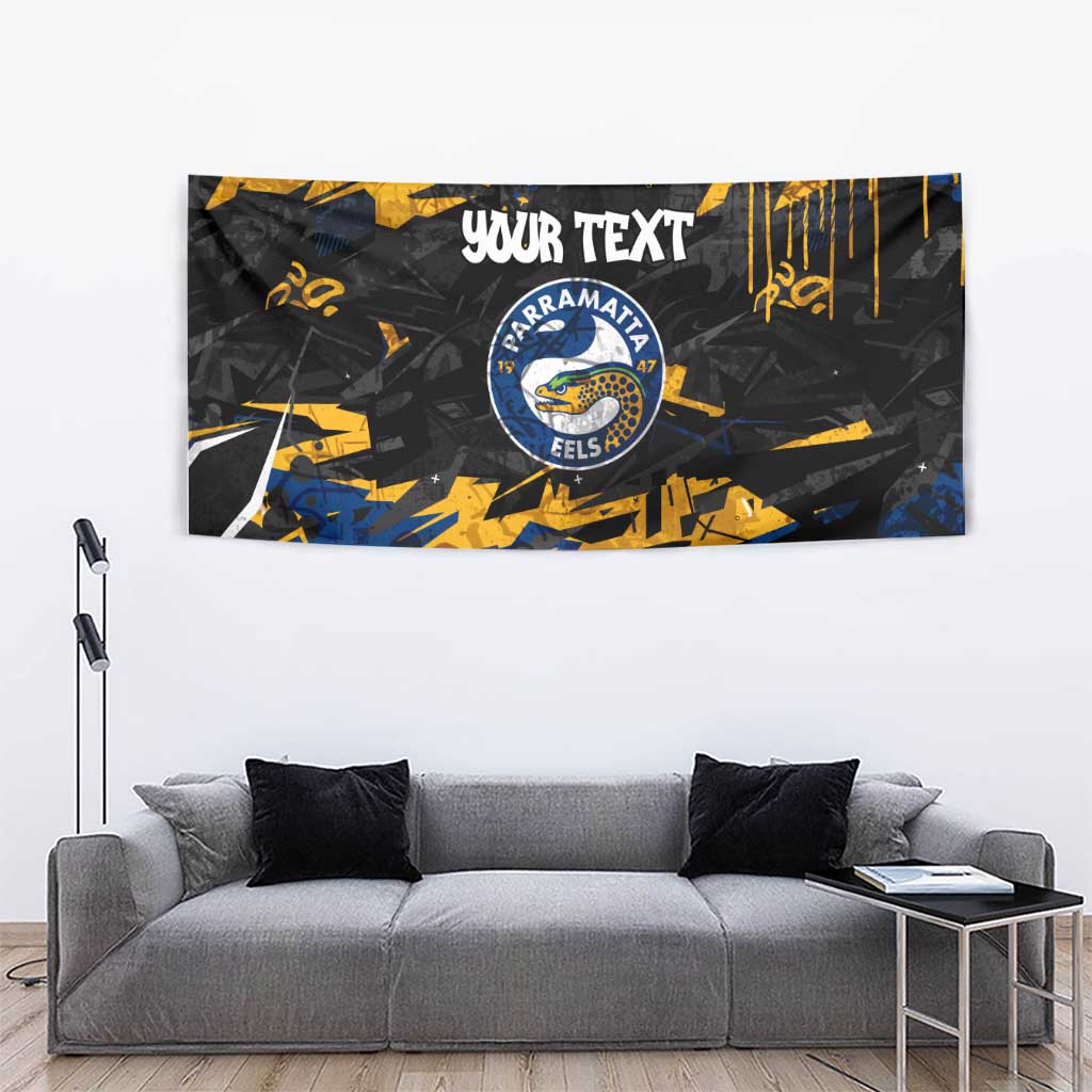 Personalized Parramatta Eels Tapestry Graffiti Grunge Abstract Urban Street Style Design