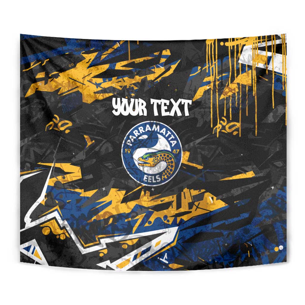 Personalized Parramatta Eels Tapestry Graffiti Grunge Abstract Urban Street Style Design