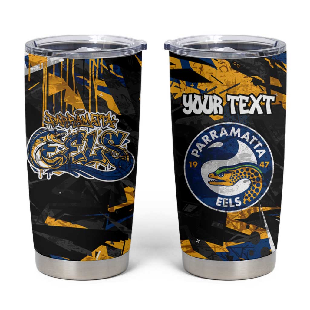 Personalized Parramatta Eels Tumbler Cup Graffiti Grunge Abstract Urban Street Style Design