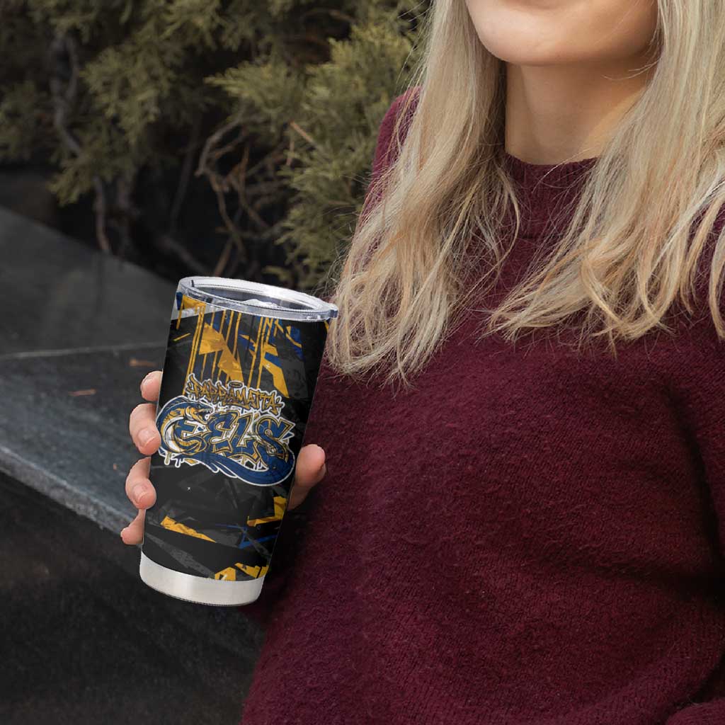 Personalized Parramatta Eels Tumbler Cup Graffiti Grunge Abstract Urban Street Style Design