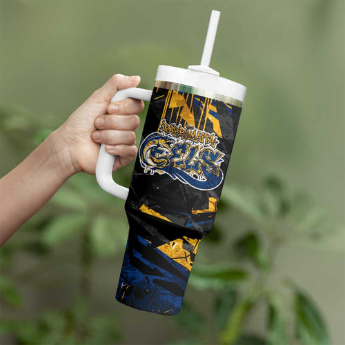 Personalized Parramatta Eels Tumbler With Handle Graffiti Grunge Abstract Urban Street Style Design