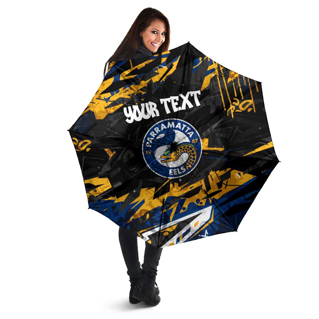 Personalized Parramatta Eels Umbrella Graffiti Grunge Abstract Urban Street Style Design