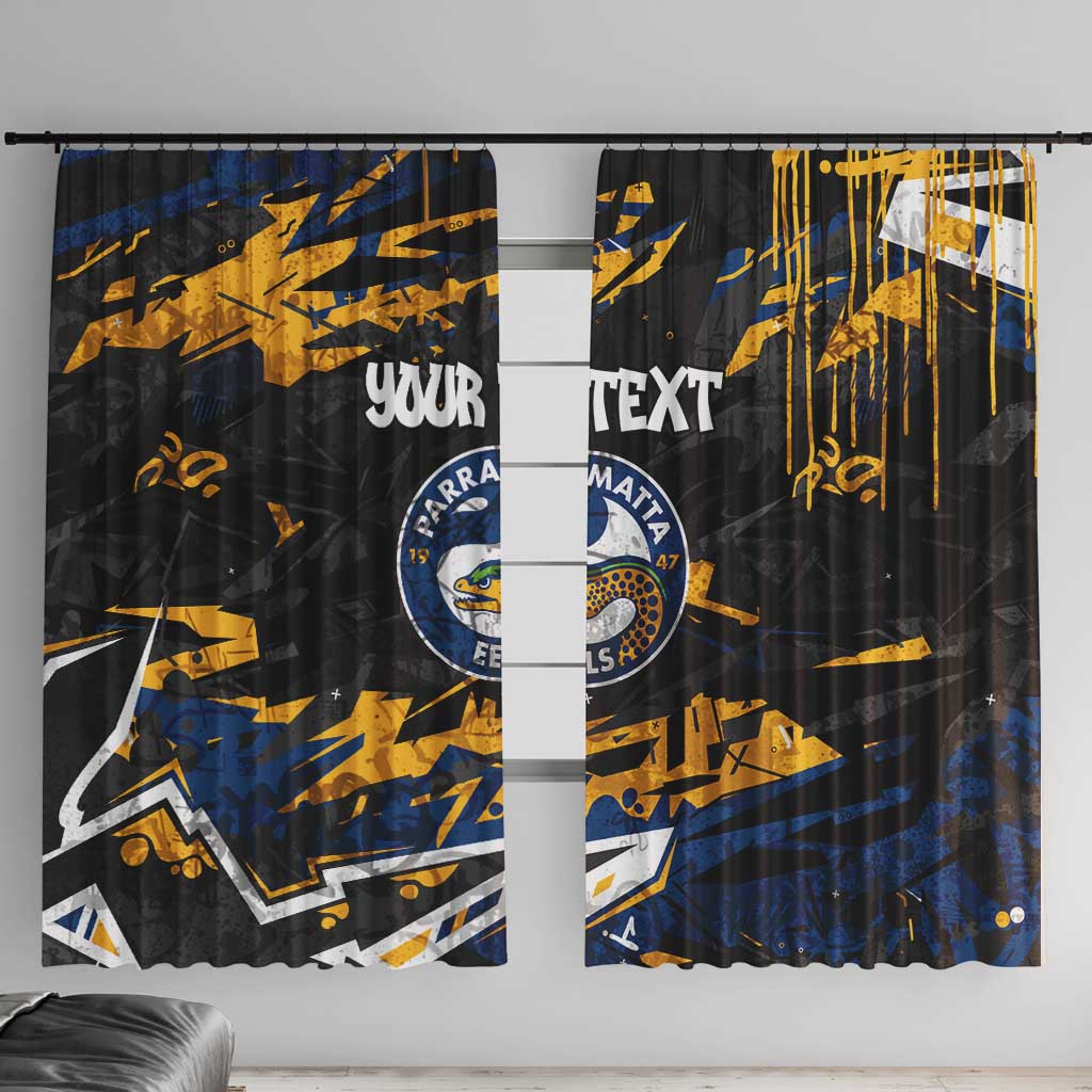Personalized Parramatta Eels Window Curtain Graffiti Grunge Abstract Urban Street Style Design
