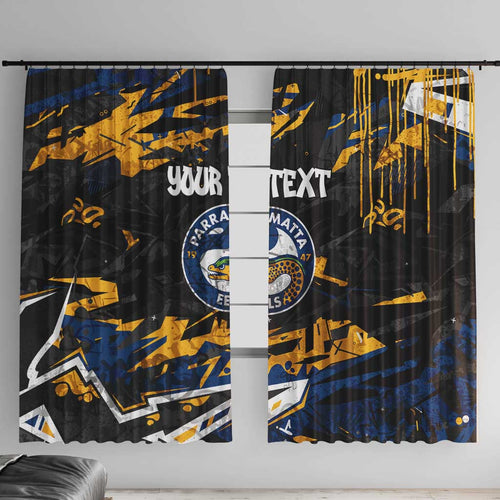 Personalized Parramatta Eels Window Curtain Graffiti Grunge Abstract Urban Street Style Design