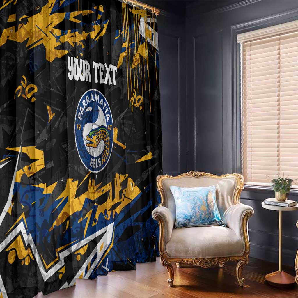 Personalized Parramatta Eels Window Curtain Graffiti Grunge Abstract Urban Street Style Design