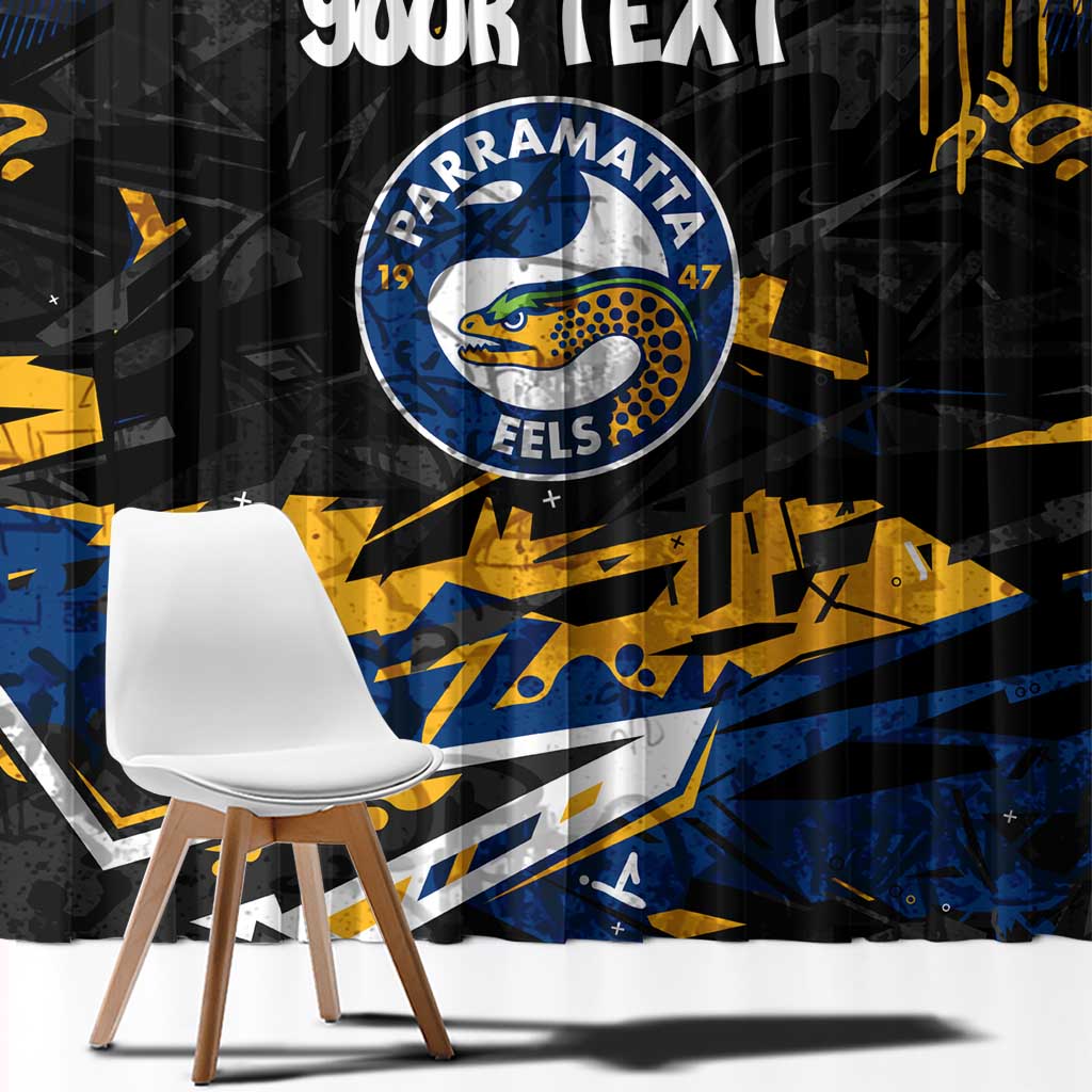 Personalized Parramatta Eels Window Curtain Graffiti Grunge Abstract Urban Street Style Design