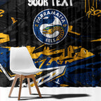Personalized Parramatta Eels Window Curtain Graffiti Grunge Abstract Urban Street Style Design