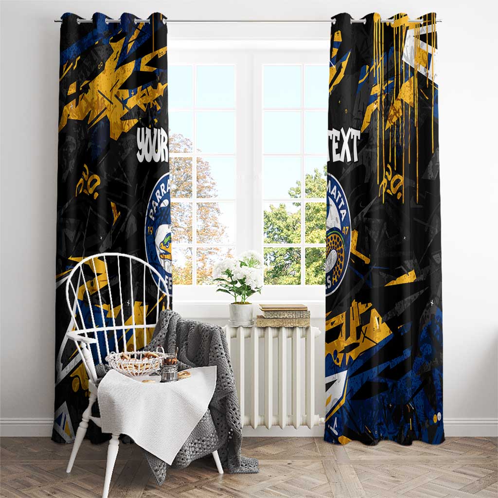 Personalized Parramatta Eels Window Curtain Graffiti Grunge Abstract Urban Street Style Design
