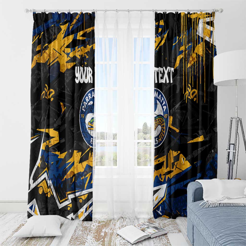 Personalized Parramatta Eels Window Curtain Graffiti Grunge Abstract Urban Street Style Design