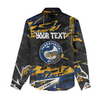 Personalized Parramatta Eels Women Casual Shirt Graffiti Grunge Abstract Urban Street Style Design