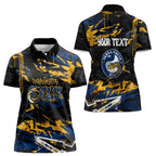Personalized Parramatta Eels Women Polo Shirt Graffiti Grunge Abstract Urban Street Style Design