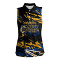Personalized Parramatta Eels Women Sleeveless Polo Shirt Graffiti Grunge Abstract Urban Street Style Design