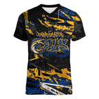 Personalized Parramatta Eels Women V-Neck T-Shirt Graffiti Grunge Abstract Urban Street Style Design