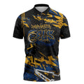 Personalized Parramatta Eels Zipper Polo Shirt Graffiti Grunge Abstract Urban Street Style Design