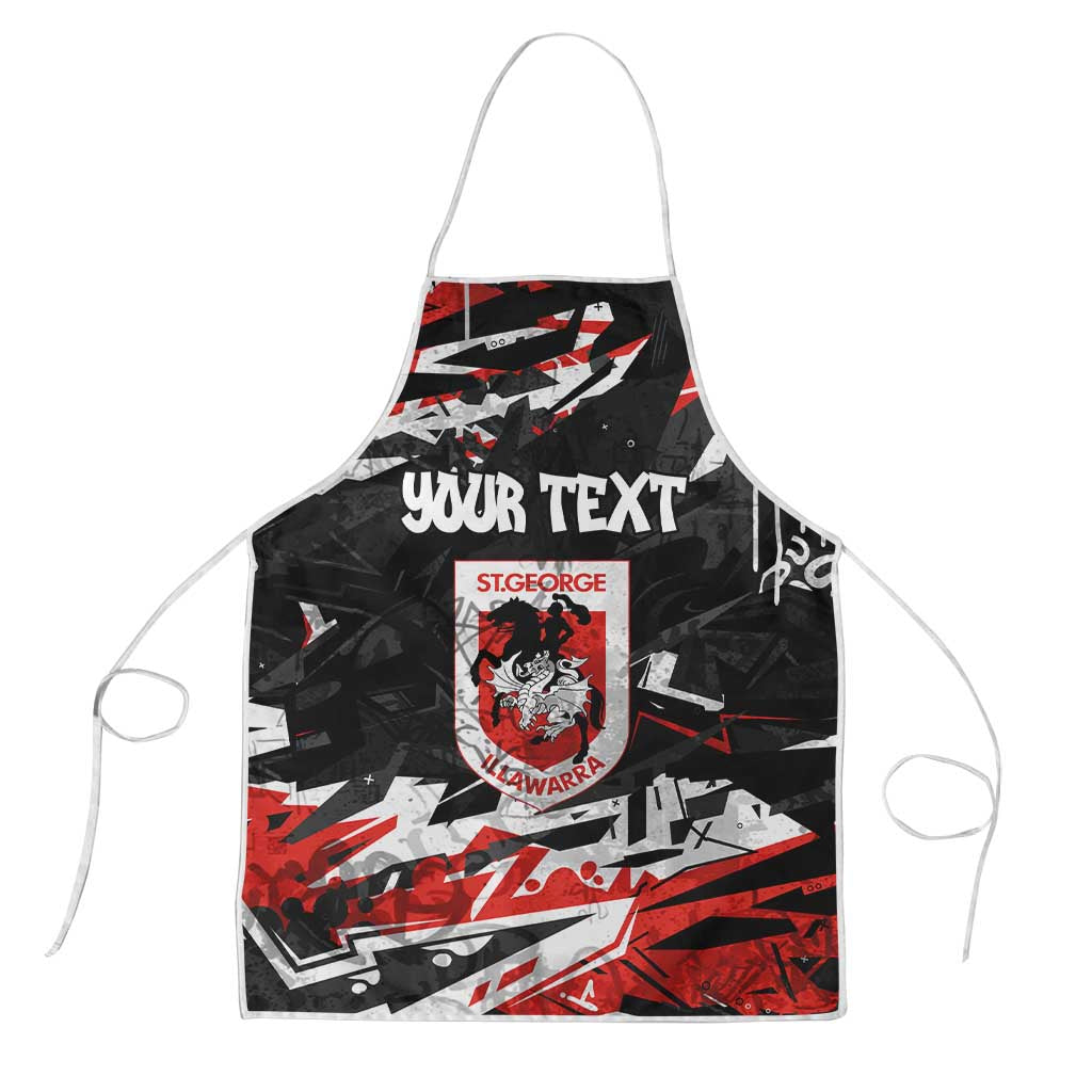 Personalized St. George Illawarra Dragons Apron Graffiti Grunge Abstract Urban Street Style Design
