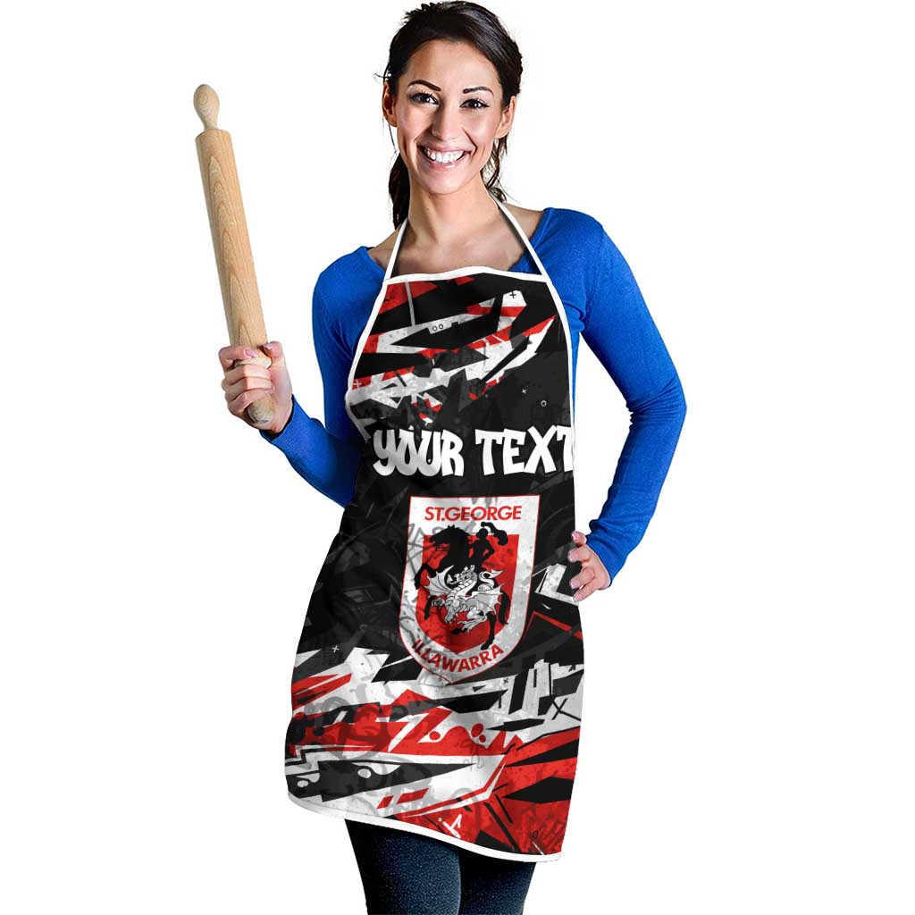 Personalized St. George Illawarra Dragons Apron Graffiti Grunge Abstract Urban Street Style Design