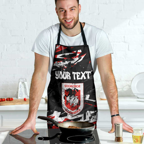 Personalized St. George Illawarra Dragons Apron Graffiti Grunge Abstract Urban Street Style Design