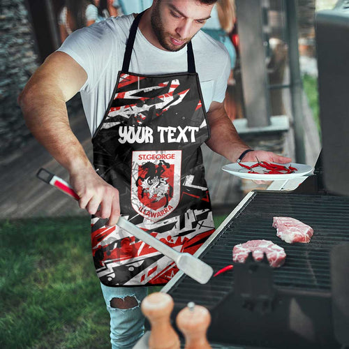 Personalized St. George Illawarra Dragons Apron Graffiti Grunge Abstract Urban Street Style Design