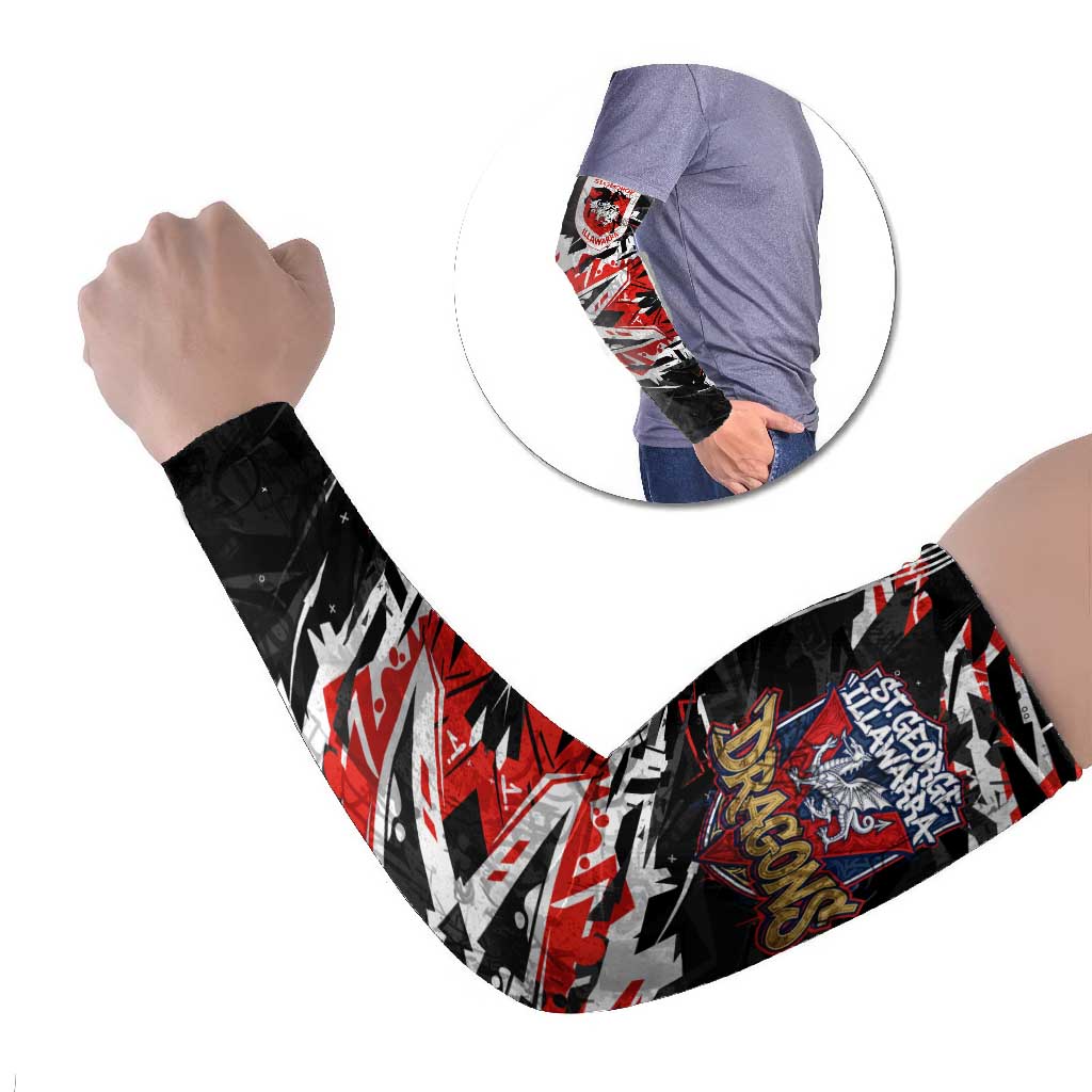 Personalized St. George Illawarra Dragons Arm Sleeves Graffiti Grunge Abstract Urban Street Style Design