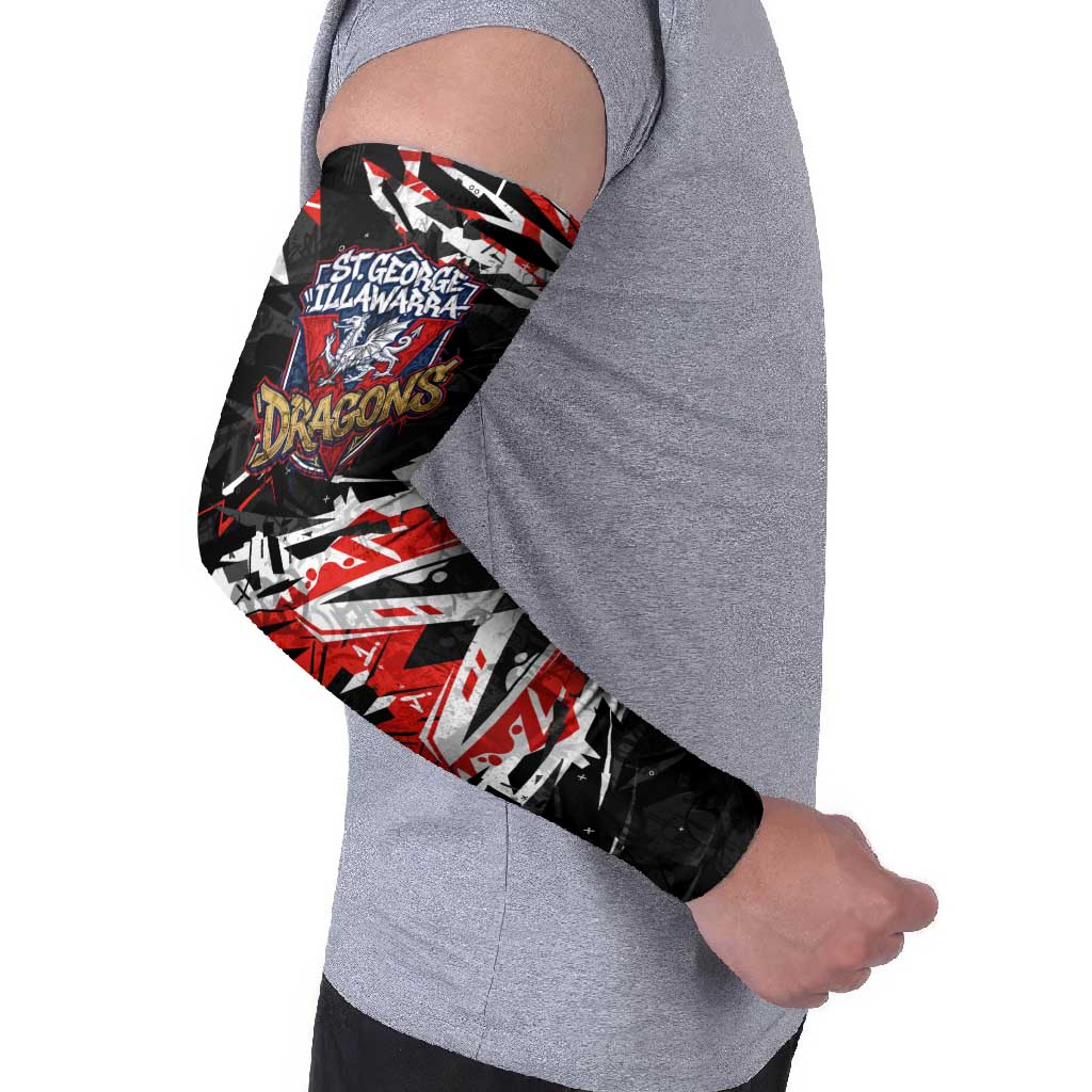 Personalized St. George Illawarra Dragons Arm Sleeves Graffiti Grunge Abstract Urban Street Style Design
