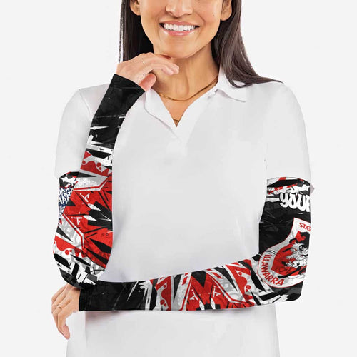 Personalized St. George Illawarra Dragons Arm Sleeves Graffiti Grunge Abstract Urban Street Style Design