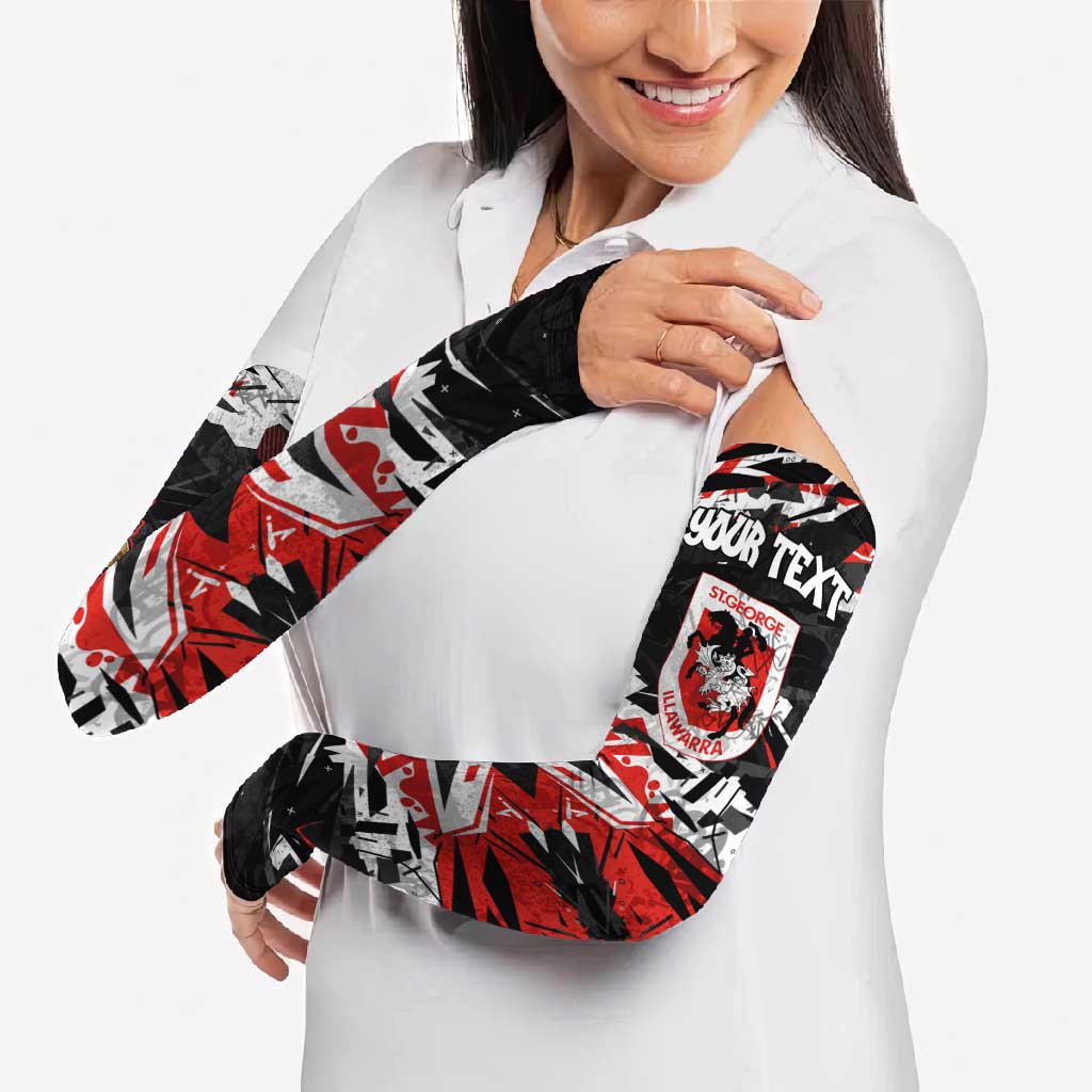 Personalized St. George Illawarra Dragons Arm Sleeves Graffiti Grunge Abstract Urban Street Style Design
