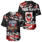 Personalized St. George Illawarra Dragons Baseball Jersey Graffiti Grunge Abstract Urban Street Style Design