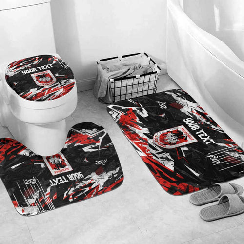 Personalized St. George Illawarra Dragons Bathroom Set Graffiti Grunge Abstract Urban Street Style Design