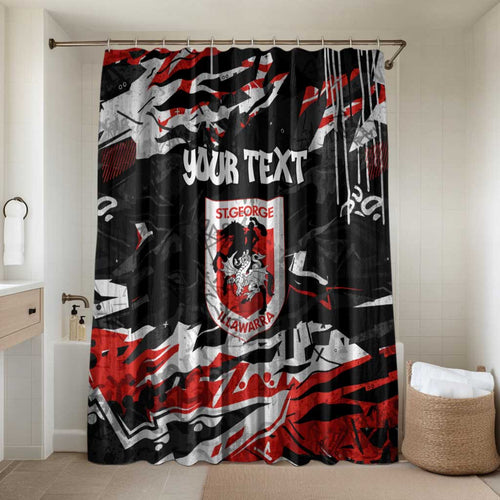 Personalized St. George Illawarra Dragons Bathroom Set Graffiti Grunge Abstract Urban Street Style Design