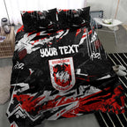 Personalized St. George Illawarra Dragons Bedding Set Graffiti Grunge Abstract Urban Street Style Design