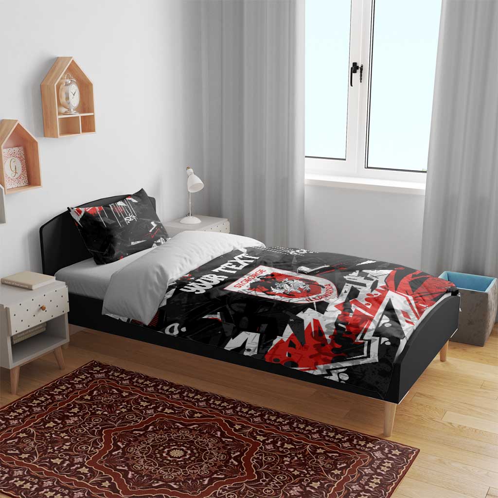 Personalized St. George Illawarra Dragons Bedding Set Graffiti Grunge Abstract Urban Street Style Design