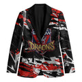 Personalized St. George Illawarra Dragons Blazer Graffiti Grunge Abstract Urban Street Style Design