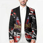 Personalized St. George Illawarra Dragons Blazer Graffiti Grunge Abstract Urban Street Style Design
