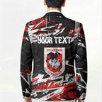 Personalized St. George Illawarra Dragons Blazer Graffiti Grunge Abstract Urban Street Style Design