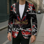 Personalized St. George Illawarra Dragons Blazer Graffiti Grunge Abstract Urban Street Style Design