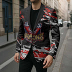 Personalized St. George Illawarra Dragons Blazer Graffiti Grunge Abstract Urban Street Style Design