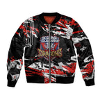 Personalized St. George Illawarra Dragons Bomber Jacket Graffiti Grunge Abstract Urban Street Style Design