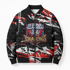 Personalized St. George Illawarra Dragons Bomber Puffer Jacket Graffiti Grunge Abstract Urban Street Style Design