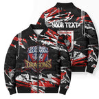 Personalized St. George Illawarra Dragons Bomber Puffer Jacket Graffiti Grunge Abstract Urban Street Style Design