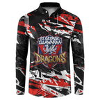 Personalized St. George Illawarra Dragons Button Sweatshirt Graffiti Grunge Abstract Urban Street Style Design